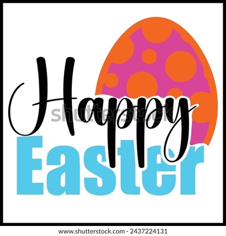 Happy Easter Vector Art Design | T-shirt Print Design | Eps File