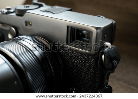 Optical viewfinder of a mirrorless camera Royalty-Free Stock Photo #2437224367