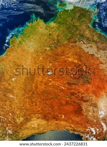 Central Australia. Central Australia. Elements of this image furnished by NASA. Royalty-Free Stock Photo #2437226831