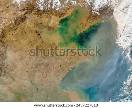 Haze over Eastern China. Haze over Eastern China. Elements of this image furnished by NASA.