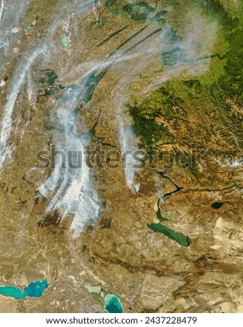 Fires and smoke in Kazakhstan. Fires and smoke in Kazakhstan. Elements of this image furnished by NASA.