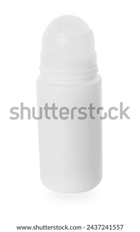 One roll-on deodorant isolated on white. Personal care product Royalty-Free Stock Photo #2437241557