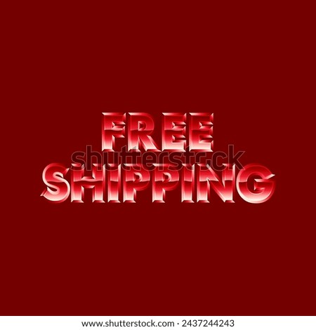 Text Free Shipping Vector Illustration