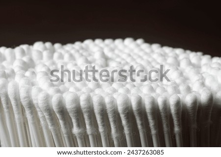Cotton swabs for cleaning ears as background texture pattern.