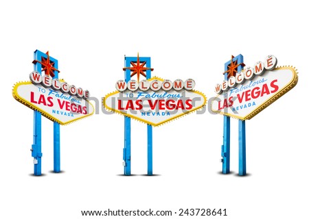 Welcome to Las Vegas Neon Light Sign Royalty-Free Stock Photo #243728641