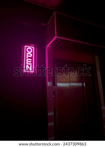 Pink neon OPEN sign LED light