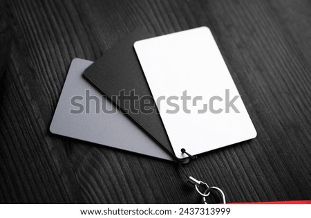 Set Of Three Gray Cards For White Balance Adjustment For Cameras And Camcorders