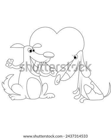valentine coloring book page for kids
