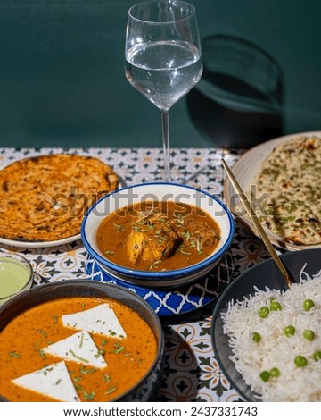 Indian Food on Photography background