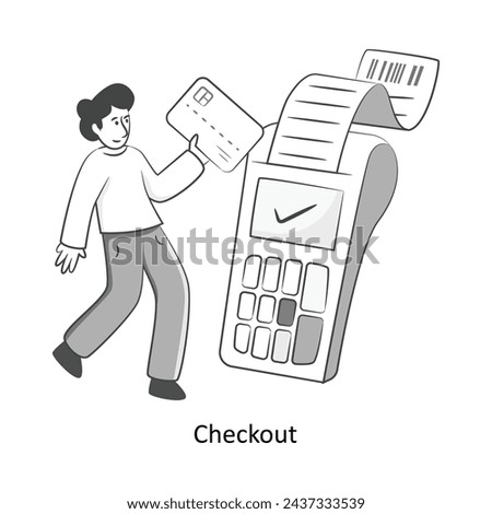 Checkout Flat Style Design Vector illustration. Stock illustration