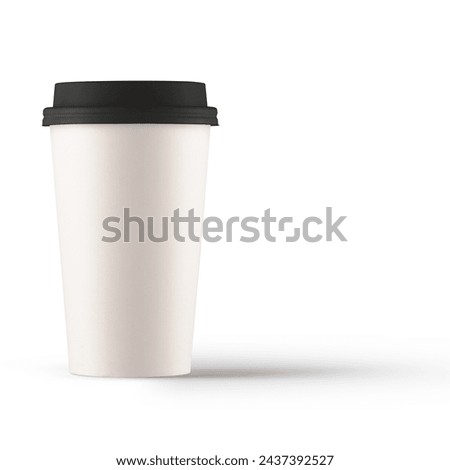Blank white takeaway coffee cup.