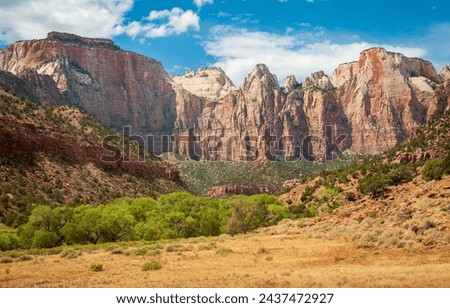 Zion National Park in Utah, USA Royalty-Free Stock Photo #2437472927