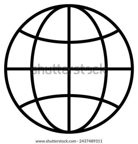 World Line Icon. Globe Symbol. Web Sign. Vector illustration, EPS10
