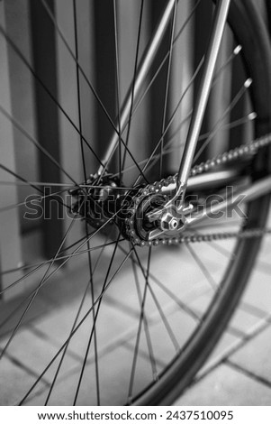 Close-up photo of a bicycle. Transportation