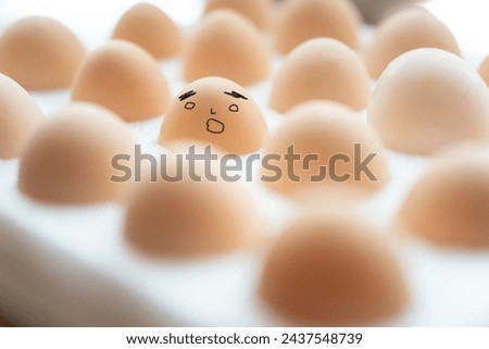 The eggs are neatly arranged. Students often draw many expressions on the eggs, such as happy, unhappy, sad, angry, etc. They are all very cute.