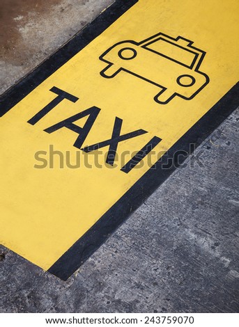 Taxi Sign and Symbol 
