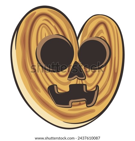 palmeritas cookies cartoon vector isolated clip art illustration mascot for halloween