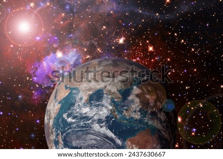 Deep space beauty, earth. The elements of this image furnished by NASA.

