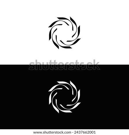 Circle creative vector logo design . Circle unique logo illustration silhouette 