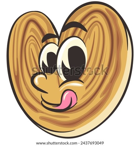 palmeritas cookies cartoon vector isolated clip art illustration mascot