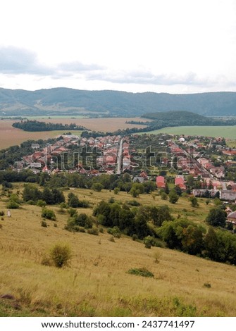 beautiful little village, aerial view