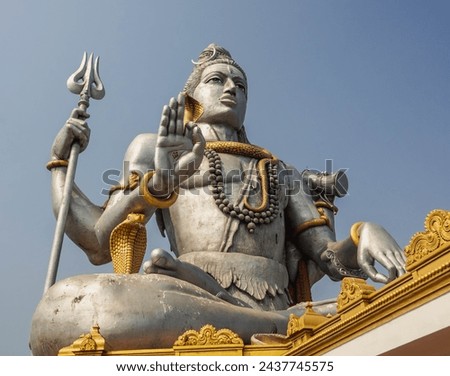The statue of the Hindu god Shiva is the second tallest in the world. Murdeshwar. India. Royalty-Free Stock Photo #2437745575