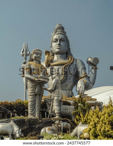 The statue of the Hindu god Shiva is the second tallest in the world. Murdeshwar. India. Royalty-Free Stock Photo #2437745577