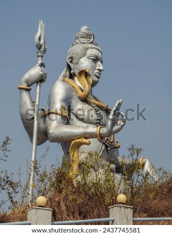 The statue of the Hindu god Shiva is the second tallest in the world. Murdeshwar. India. Royalty-Free Stock Photo #2437745581
