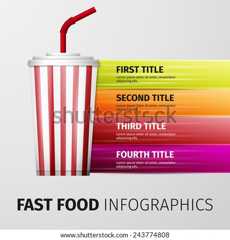 Fast food drinking cup, excellent vector illustration, EPS 10