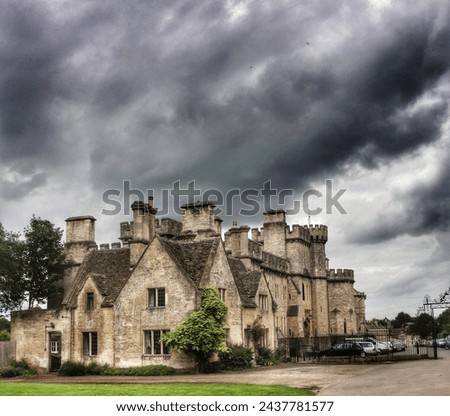 Historical town cotswolds, hidden gem, english countryside Royalty-Free Stock Photo #2437781577