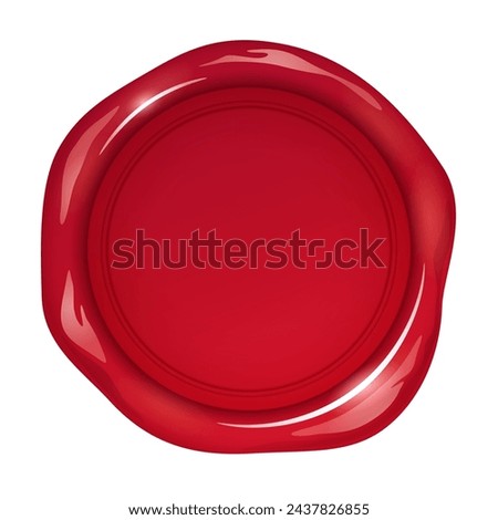 Realistic sealing stamp vector illustration_red