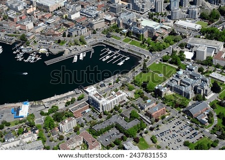 Aerial image of Victoria, British Columbia, Canada Royalty-Free Stock Photo #2437831553