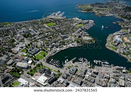 Aerial image of Victoria, British Columbia, Canada Royalty-Free Stock Photo #2437831565