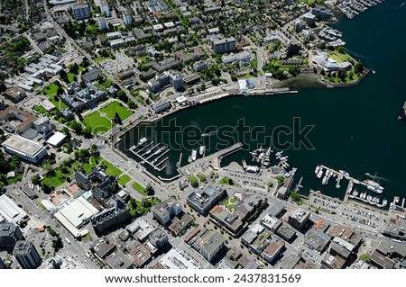Aerial image of Victoria, British Columbia, Canada Royalty-Free Stock Photo #2437831569