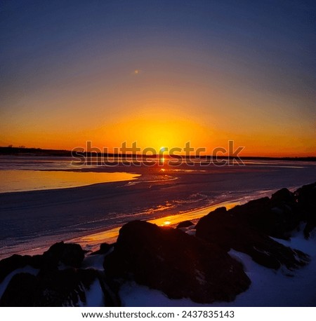 Thia is the photo of Beautiful Sunset Beside Beach . This picture have yellow Sun 