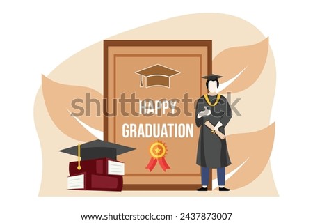 Graduation Day Flat Design Illustration