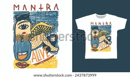  Alive Mantra Hand Drawn Tshirt Art Fashion Designs.