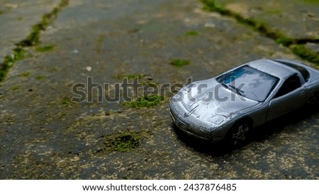 Toy car on the ground