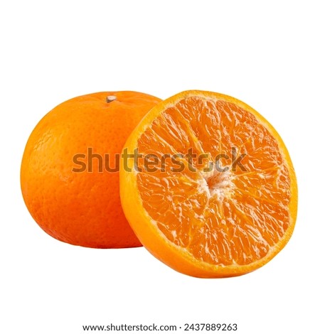 Fresh mandarin oranges fruit isolated on a white background