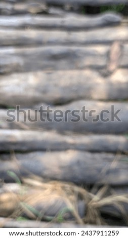 Blur photo of wooden lined streets 
