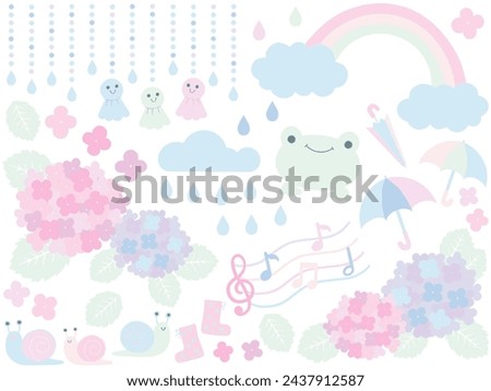 clip art of rainy season-illpop.com Pastel Color Monochrome Flat
