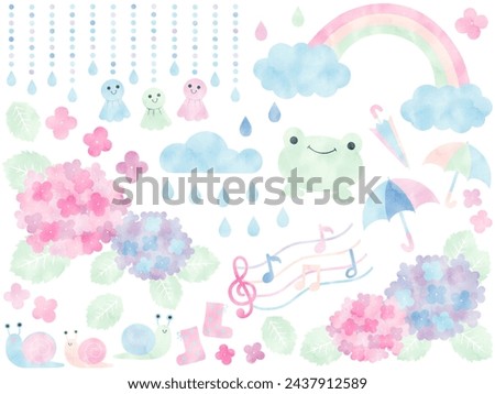 clip art of rainy season-watercolor pastel color Watercolor pattern