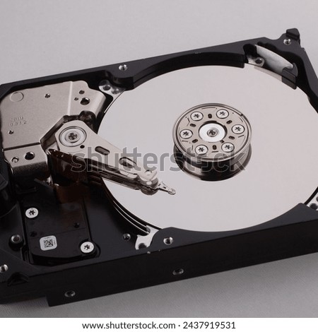 hard disk data storage mechanical components concept backgrounds