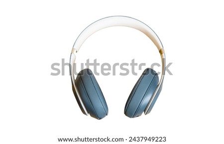 Realistic computer headset with microphone. on white background
