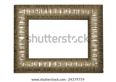 Gold frame isolated on white background. Including clipping path