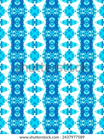 Ethnic seamless pattern. Blue Seamless Batik. Indigo Watercolor Splash. Fabric print seamless pattern. Inspiration art. Grunge artistic canvas. 