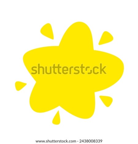 A star on white background, clip art.