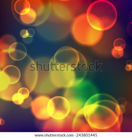 Festive background with de focused lights. Magical background with colorful bokeh. Colorful background with de focused lights.