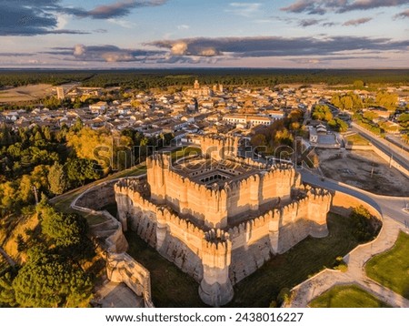 Coca castle, XV century, Gothic-Mudejar, Coca, Segovia province, Spain Royalty-Free Stock Photo #2438016227