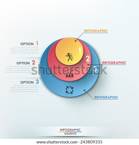 Modern infographic options template with 3d area chart on grey background. Vector. Can be used for web design and  workflow layout